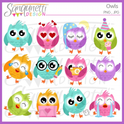 Sanqunetti Design: Owl Emoji Clipart