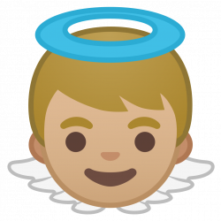 Baby angel medium light skin tone Icon | Noto Emoji People Family ...