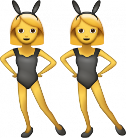 Download Women With Bunny Ears Iphone Emoji Icon in JPG and AI ...