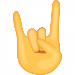 Are you ready to rock? The devil horn rock and roll emoji hand will ...