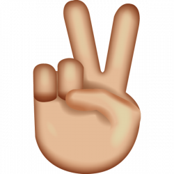 Victory Hand Emoji - Send a message of peace with this two-fingered ...