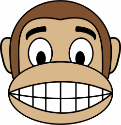 Clipart - Monkey Emoji - Happy