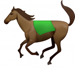 Download Running Horse Iphone Emoji Icon in JPG and AI | Emoji Island