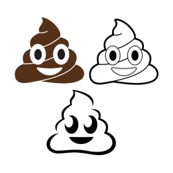 Poop emoji Design SVG DXF EPS Png Cdr Ai Pdf Vector Art, Clipart instant  download Digital Cut Files, Wall decal, Vinyl