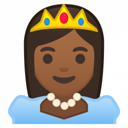 Princess medium dark skin tone Icon | Noto Emoji People Profession ...