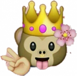 queenmonkey monkey queen emojistickers emoji...