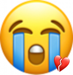 heart emoji sad crying - Sticker by Pixle22