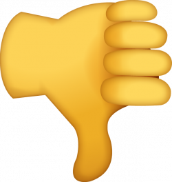 Download Thumbs Down Sign Iphone Emoji Icon in JPG and AI | Emoji Island