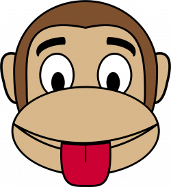 Clipart - Monkey Emoji - Tongue out