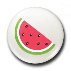 Watermelon Emoji - The Badge Works