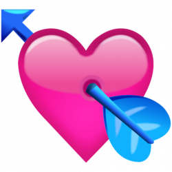 Download Pink Heart With Arrow Emoji Icon | Hearts..Symbols & Emojis ...