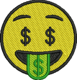 Emoji Money Tongue Iron-On Patch |