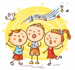 Singing Cartoon Song Illustration - Singing children's material 1000 ...