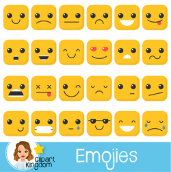 Emotion clipart, feelings clipart Faces Collage Sheet Emoji Calendar