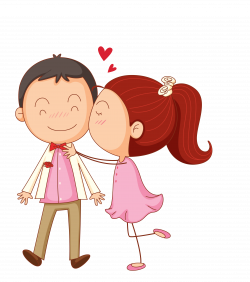 Kiss Cartoon Clip art - Cartoon couple 4345*4905 transprent Png Free ...