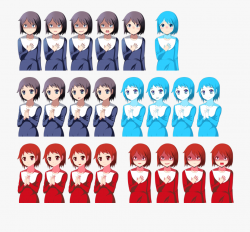 Emotions Clipart Happy Group - Corpse Party Yuka Sprites ...