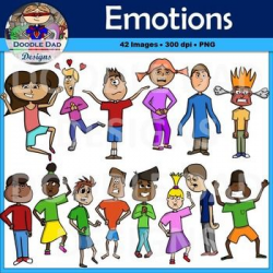 Emotions Clip Art (Happy, Sad, Scared, Nervous, Silly ...