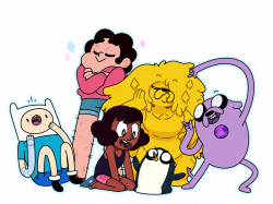 the thee main parallels, Steven to Finn, Amethyst to Jake, and ...