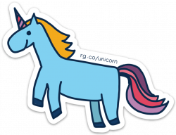 Blue Unicorn Laptop Sticker – Rebel Playbook Supply Store (UK)