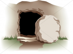 Empty Tomb with Stone | Easter Clipart
