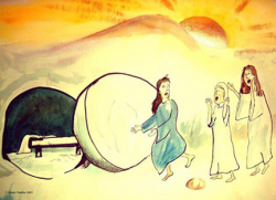 Empty tomb clip art pictures and coloring pages of Jesus Christ