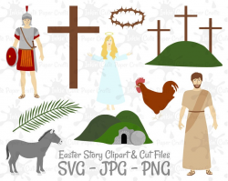 Easter SVG, Easter Clipart, Resurrection SVG, Resurrection Clipart, Jesus  SVG, 3 Crosses svg, Crown of Thorns svg, Empty Tomb svg, Cross svg