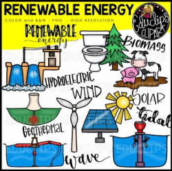 Renewable Energy Clip Art Bundle {Educlips Clipart}