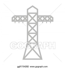 EPS Illustration - Electric post energy voltage. Vector ...