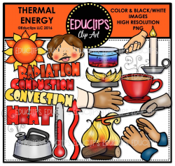 Thermal Energy Clip Art Bundle (Color and B&W)