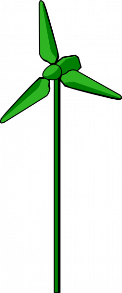 Clipart - Wind Turbine Green