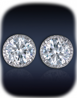 Jacob & Co. Round Solitaire Earrings, Featuring: 2.17-2.09 Ct, J ...