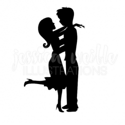 Sweet couple silhouette cute digital clipart engagement clip ...