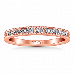 Diamond Wedding Band Tiffany 0.45 Cts 14K Rose Gold – Imagine Diamonds