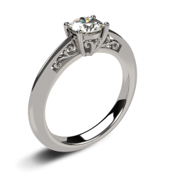 14k white gold unique diamond engagement ring