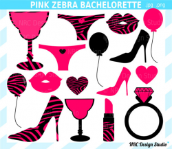 DOLLAR SALE - Engagement Party Clip Art - Pink Zebra ...