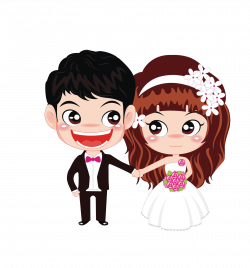 Marriage couple Wedding Engagement Love - Cartoon bride and groom ...