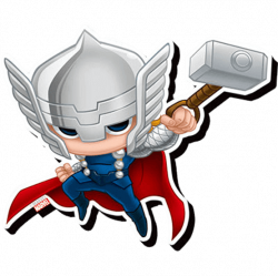 Chibi Thor Magnet - ND-95312 from Medieval Collectibles