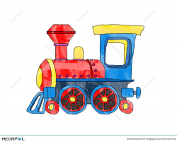 Cute Train Illustration 43122702 - Megapixl