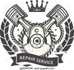 Vector Illustration - Auto repair service emblem - symbolic ...