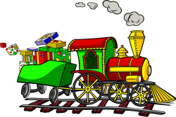 Train Santa Claus Rail transport Christmas - train 1000*668 ...