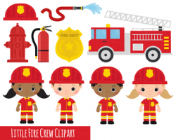 fire crew clipart, fireman clipart, fire engine clipart x 14 clipart images  300
