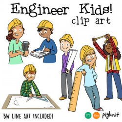 Engineering Kids Clipart | Set of 6 Middle School Kids by pigknit ...