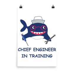 Kids Chief Engineer In Training Poster – gCaptain