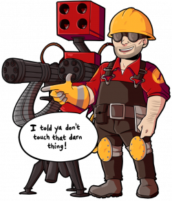 Stickers - THE ENGINEER (With sentry) by xZehna on DeviantArt