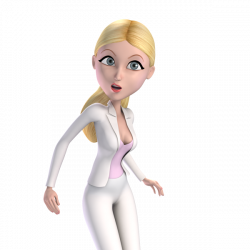 blond surprised cartoon business woman whats going on | Free PNG ...