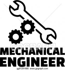 Vector Art - Mechanical engineer with gear wheels and wrench ...