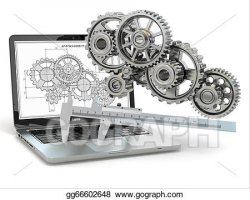Stock Illustration - Computer-design engineering. laptop ...