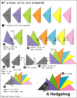 origami hedgehog | Süni | Pinterest | Hedgehogs, Origami and Craft