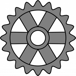 Clipart - 20-tooth gear with rectangular spokes
