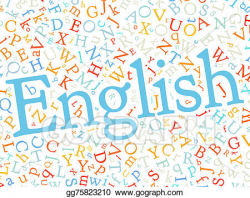 Stock Illustrations - English alphabet word cloud. Stock Clipart ...